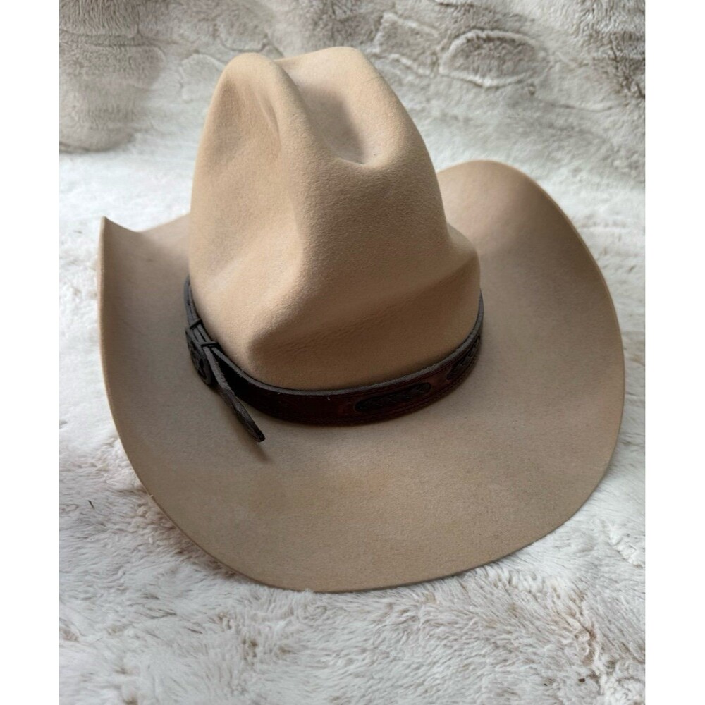 Vintage Bailey The Wells Fargo Collectible Cowboy Hat Felt Beige 7 3/8
